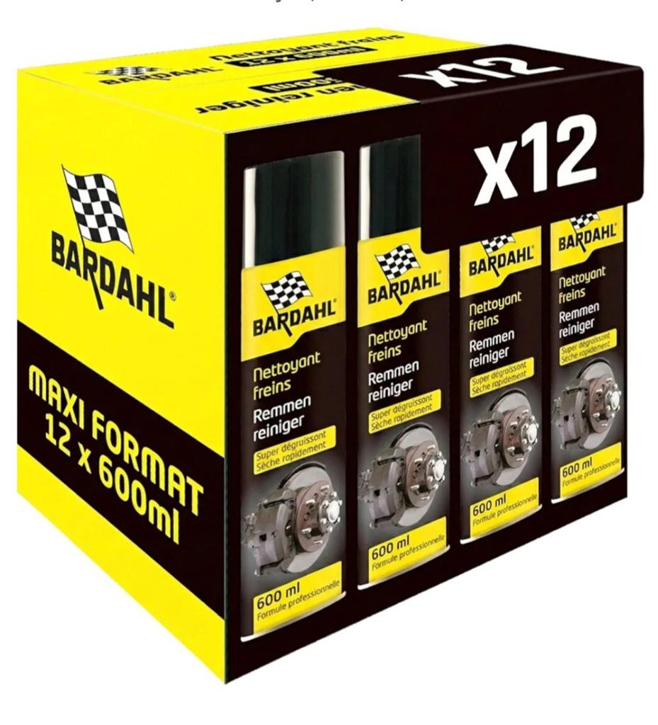 Bardahl Remmenreiniger - 600ml - Krachtige Reiniging 12 stuk, Ophalen of Verzenden, Nieuw, Universele onderdelen