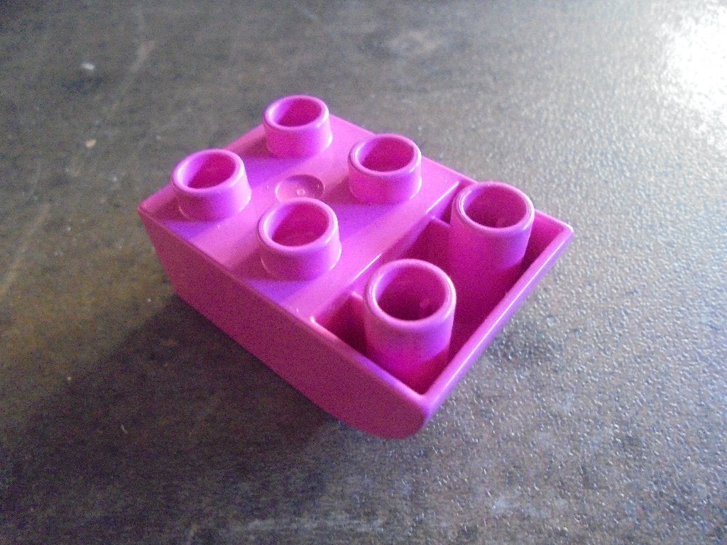 Lego Duplo Brick 2x3 Slope Curved Inverted (zie foto's) 10, Ophalen of Verzenden, Gebruikt, Losse stenen, Duplo
