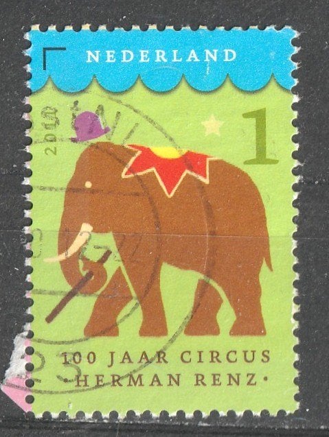 Gentiaan --nvph 2876 Circus Herman Renz 2011, Verzenden, Na 1940, Gestempeld