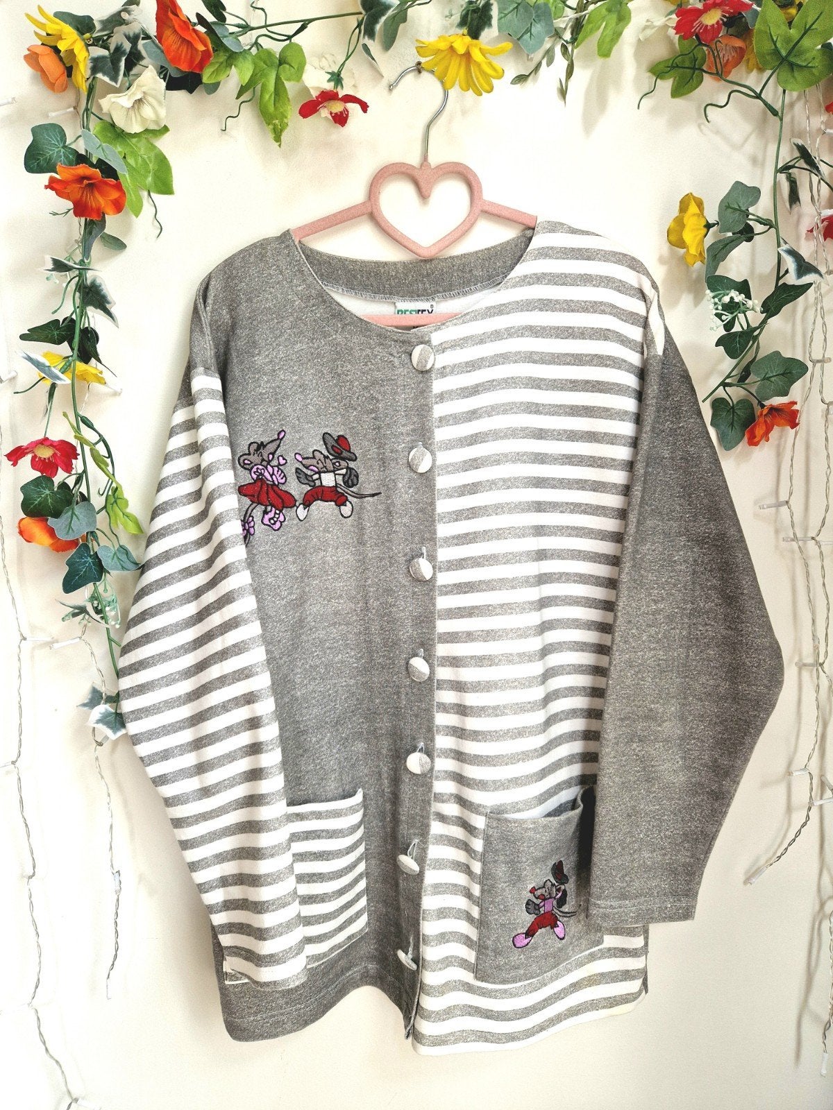 Mega schattig vintage geborduurd gestreept vestje, Kleding | Dames, Ophalen of Verzenden, Zo goed als nieuw, Maat 42/44 (L)