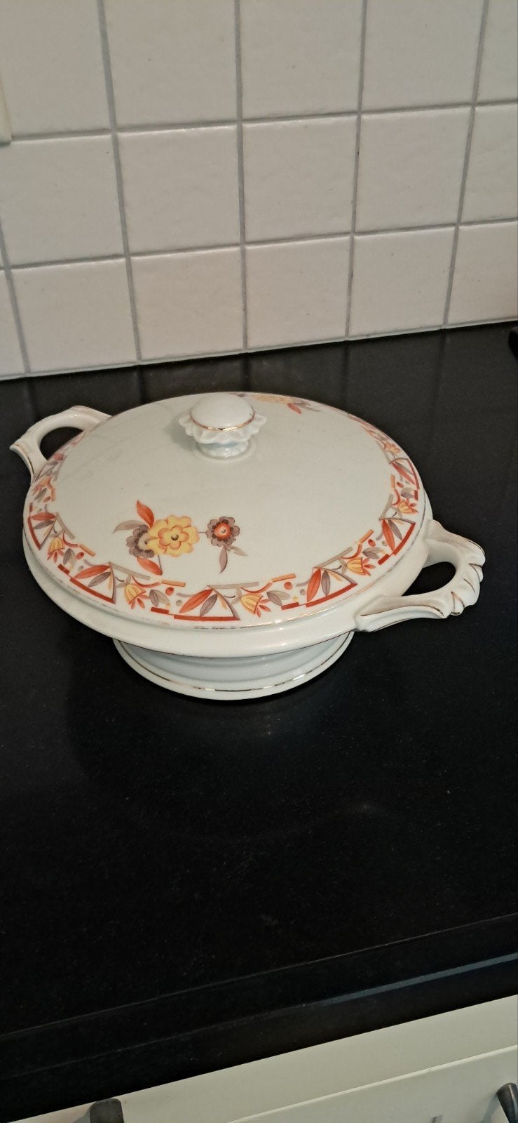 Antieke Soeptrin:, Antiek en Kunst, Antiek | Schalen, Ophalen of Verzenden