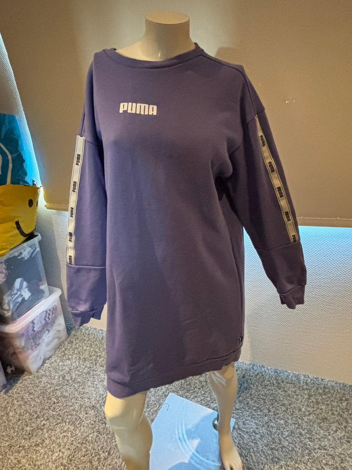 Puma oversized sweater jurkje maat s, Kleding | Dames, Paars, Ophalen of Verzenden, Zo goed als nieuw, Knielengte