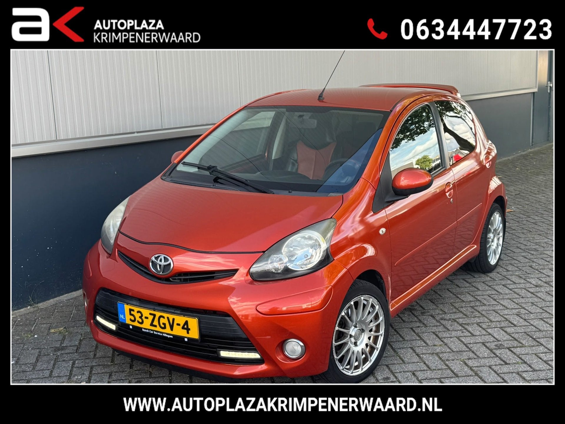 Toyota Aygo 1.0 VVT-i Dynamic Orange sportieve Leer Stoelver, Voorwielaandrijving, Euro 5, Gebruikt, Overige kleuren
