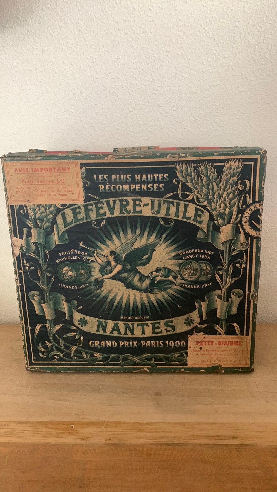 Antiek winkelblik LU (1910), Ophalen of Verzenden, Gebruikt, Overige
