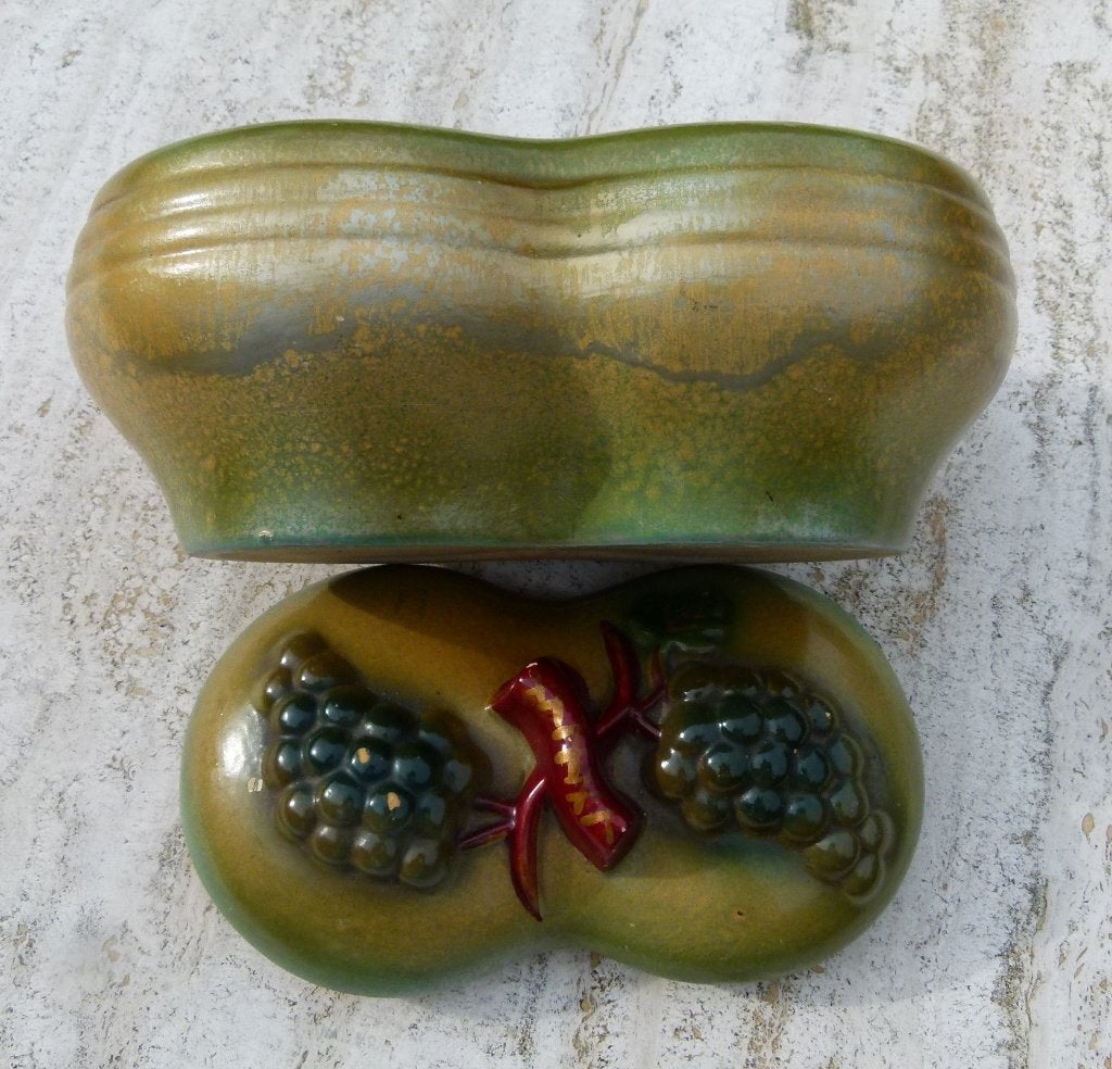 Klassieke Koekjes Pot met Druiven Deksel, Antiek en Kunst, Ophalen of Verzenden