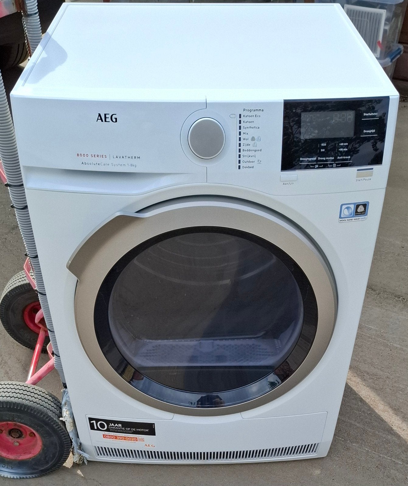 zgan aeg warmtepompdroger, Witgoed en Apparatuur, Wasdrogers, Ophalen, 6 tot 8 kg, Overige typen, Zo goed als nieuw