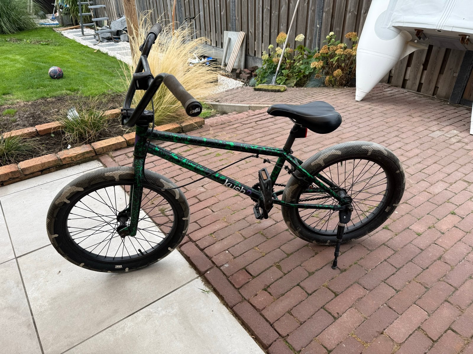 Mafia Bikes Kush BMX - Groen/Zwart, Fietsen en Brommers, Fietsen | Crossfietsen en BMX, Ophalen, Gebruikt, Staal, Velgrem