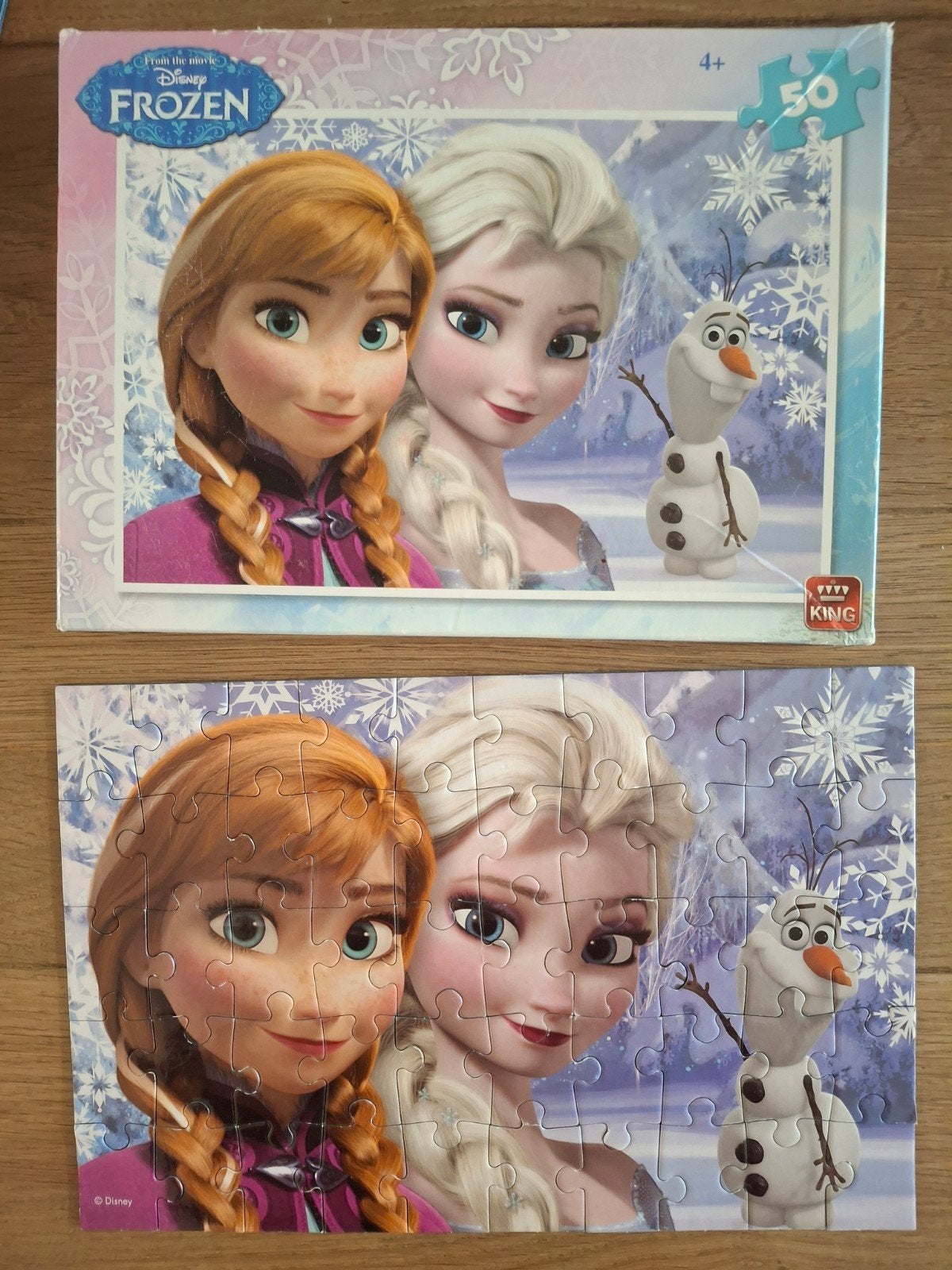 3 Disney Princess puzzels - 50 stukjes per puzzel, Ophalen of Verzenden, 10 tot 50 stukjes, Gebruikt, 4 tot 6 jaar