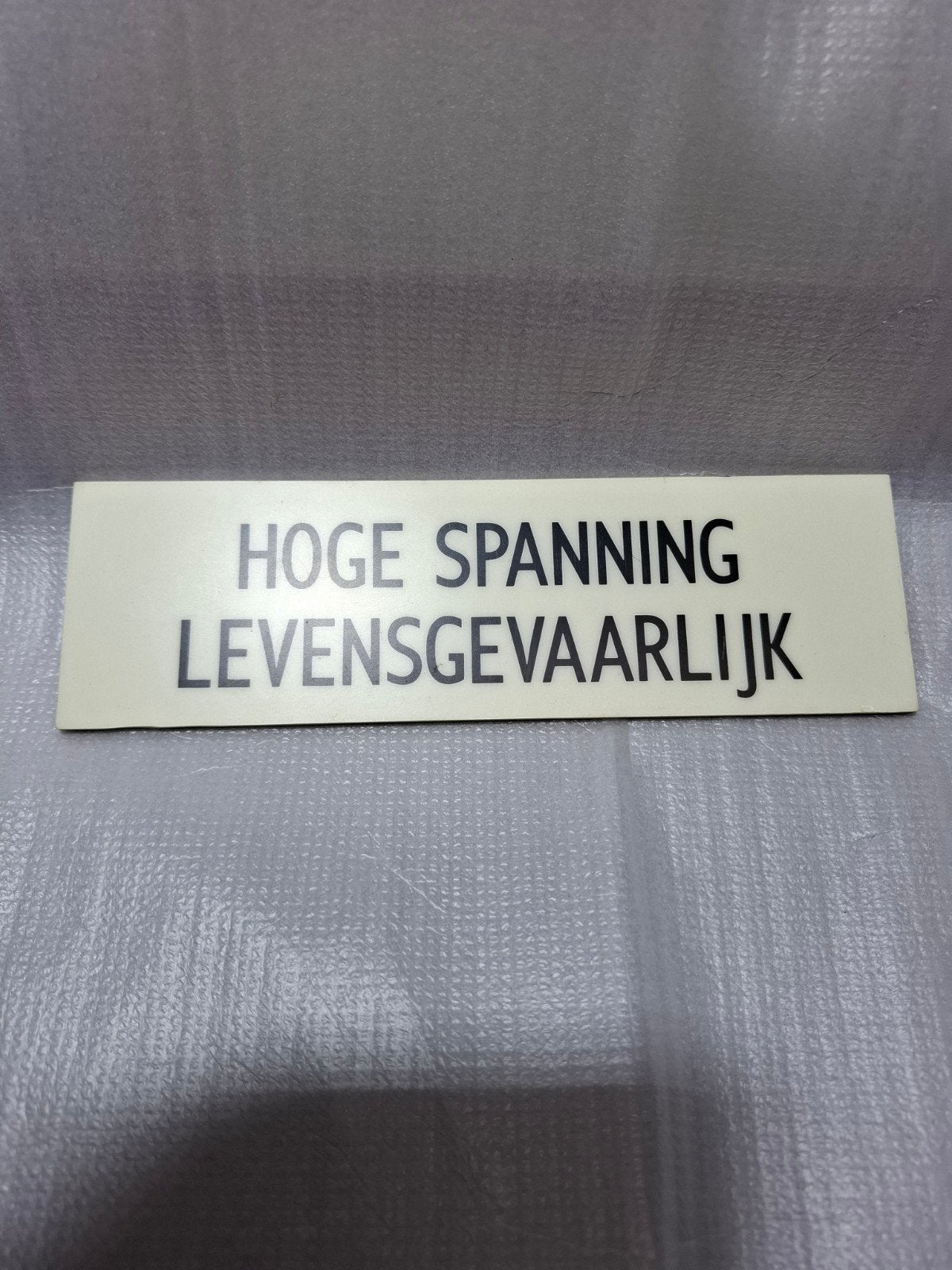 Waarschuwingsbord Hoge Spanning Levensgevaarlijk, Verzamelen, Ophalen of Verzenden, Nieuw, Reclamebord