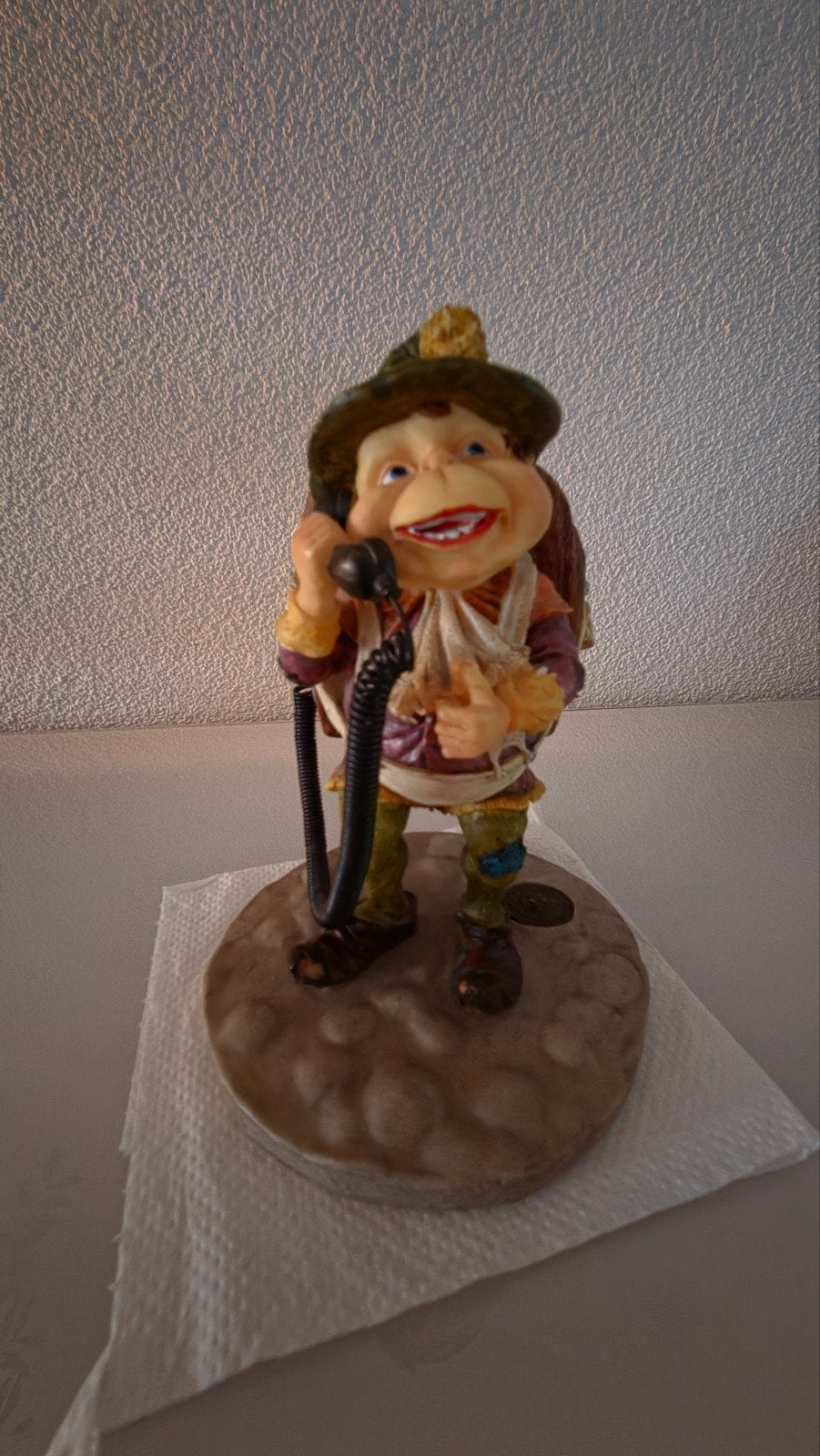 Vintage Laaf beeldje met telefoon - Decoratief item, Ophalen of Verzenden, Gebruikt, Laaf
