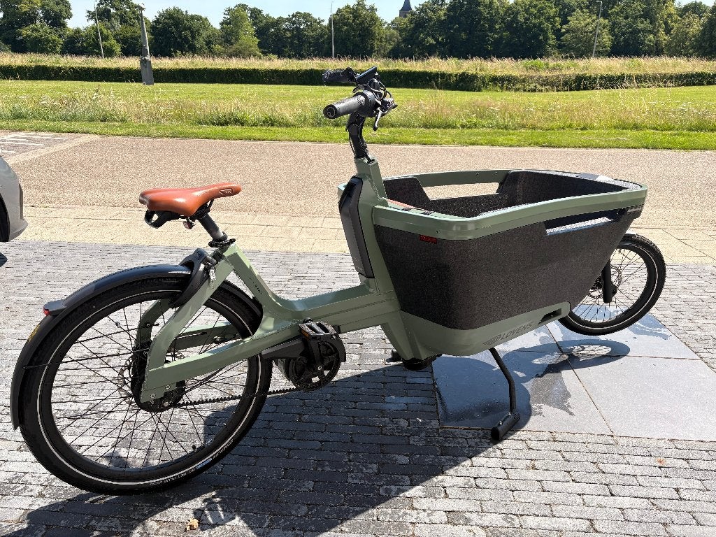 Bakfiets Lovens Explorer 65 Cargoline (weinig KM), Fietsen en Brommers, 3 kinderen, Elektrisch, Zo goed als nieuw, Schijfrem
