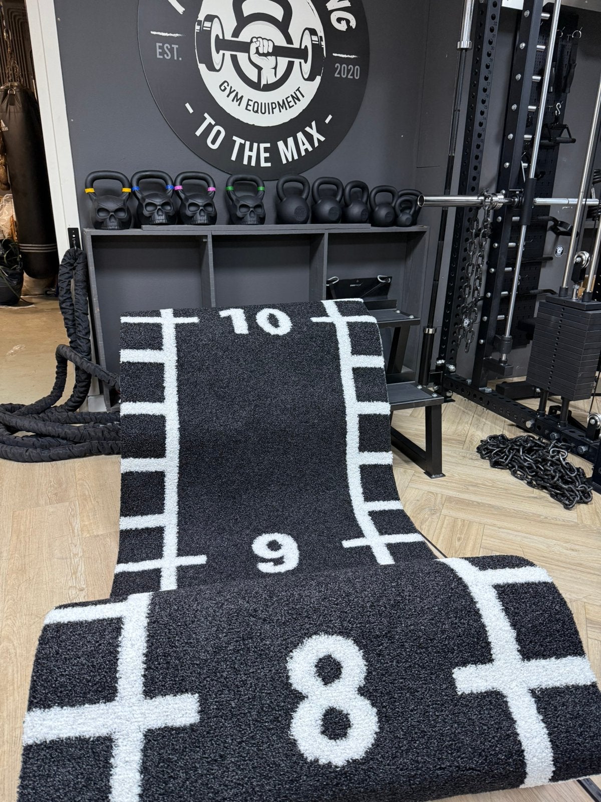 Nieuwe zwart witte sprinttrack 10 meter lang, 1meter breed, Overige typen, Nieuw, Ophalen of Verzenden, .