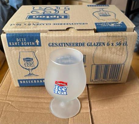 NIEUW | Partij Lipton Ice Tea glazen, Verzamelen, Ophalen, Nieuw, Overige typen