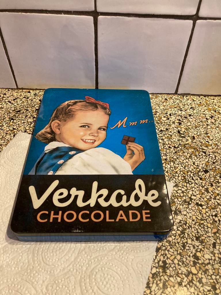 Blik Verkade, Verzamelen, Blikken, Ophalen of Verzenden, Zo goed als nieuw, Koek(jes), Verkade