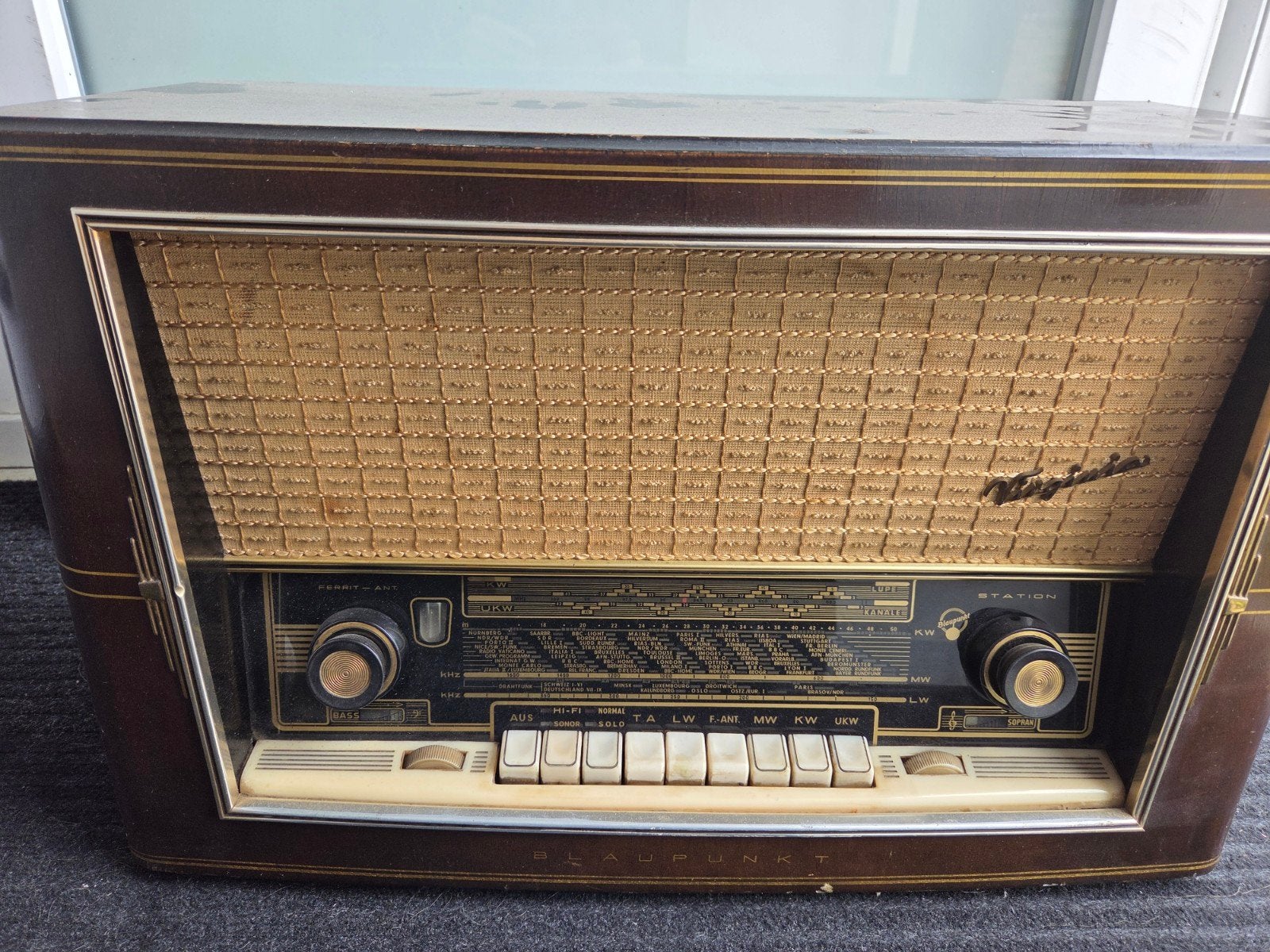 Blaupunkt Virginia 2430 buizenradio - Vintage radio, Ophalen of Verzenden, Niet werkend, Radio