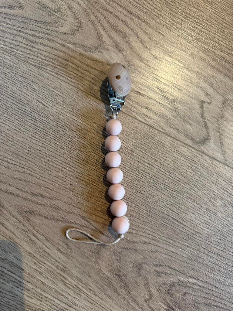 Mushie Roze speenkoort met bijtkralen, Ophalen of Verzenden, Zo goed als nieuw
