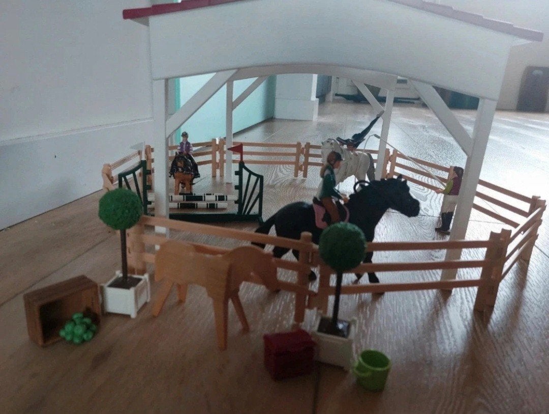 Schleich Paardenmanege met accessoires, Ophalen of Verzenden, Zo goed als nieuw, Jongen of Meisje