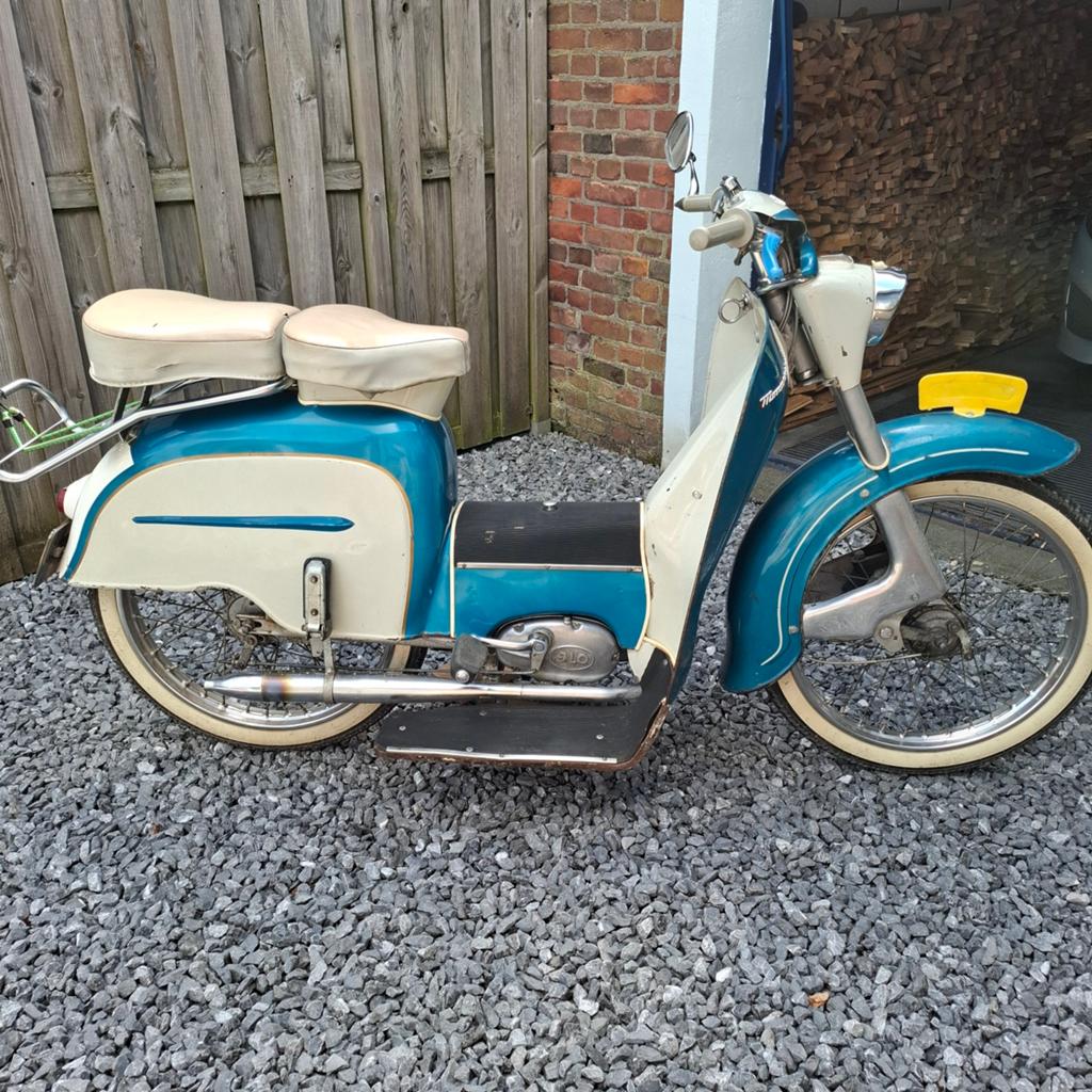 Monark monarscoot bromfiets met geel kenteken. 1960, Fietsen en Brommers, Brommers | Zundapp, Ophalen, Zo goed als nieuw, Overige modellen