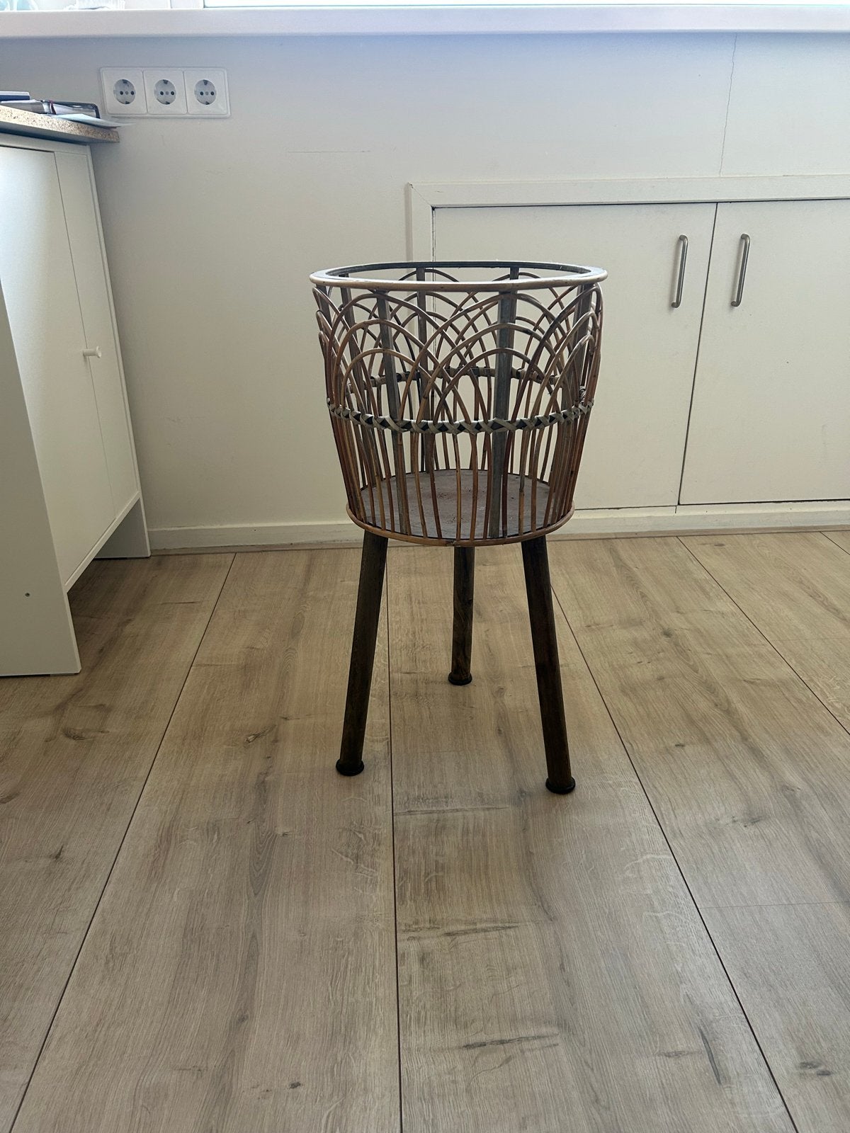 Rotan plantenstandaard - Vintage look, Vintage, Gebruikt, Ophalen of Verzenden, Natuurlijk materiaal