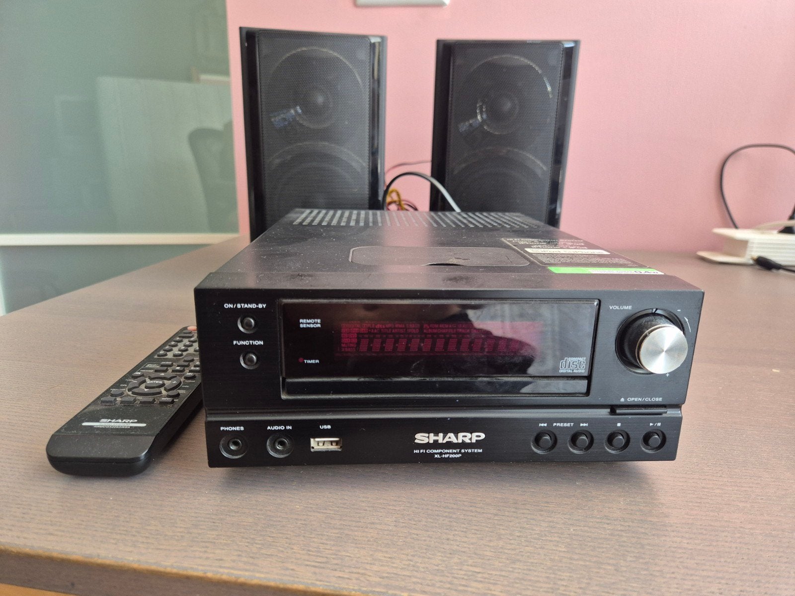 Sharp XL-HP200P Microset met iPod/iPhone Dock en Speakers, Gebruikt, Ophalen of Verzenden, Microset, Sharp