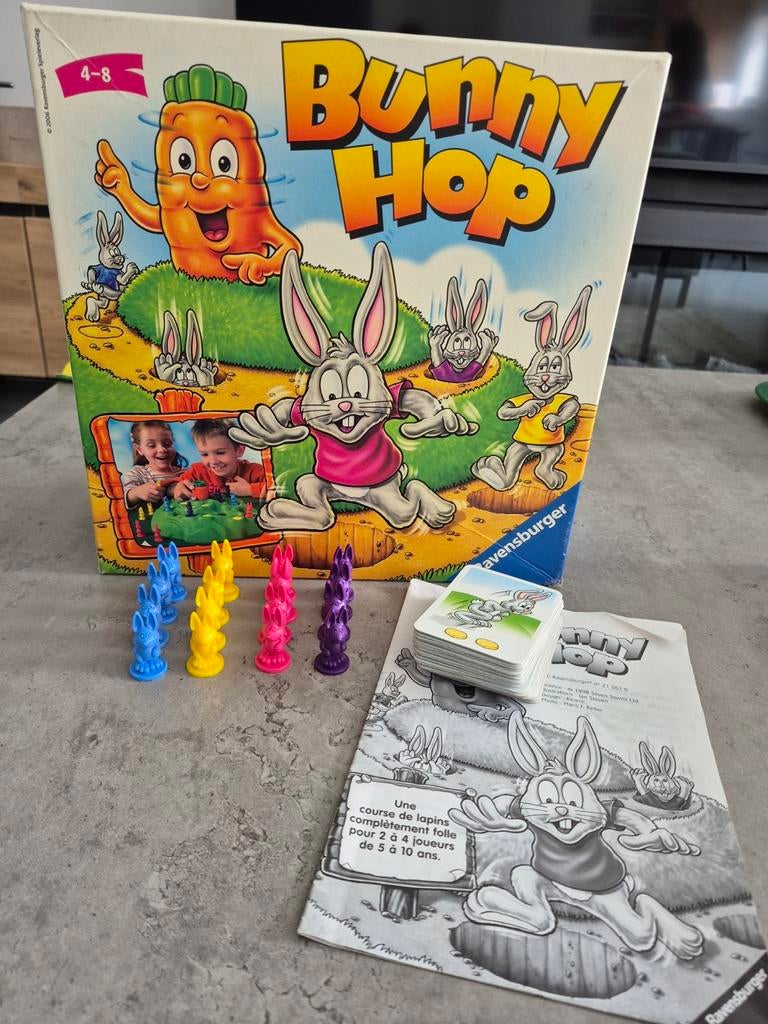 Bunny Hop Gezelschapsspel Ravensburger, Drie of vier spelers, Ophalen of Verzenden, Gebruikt, Ravensburger