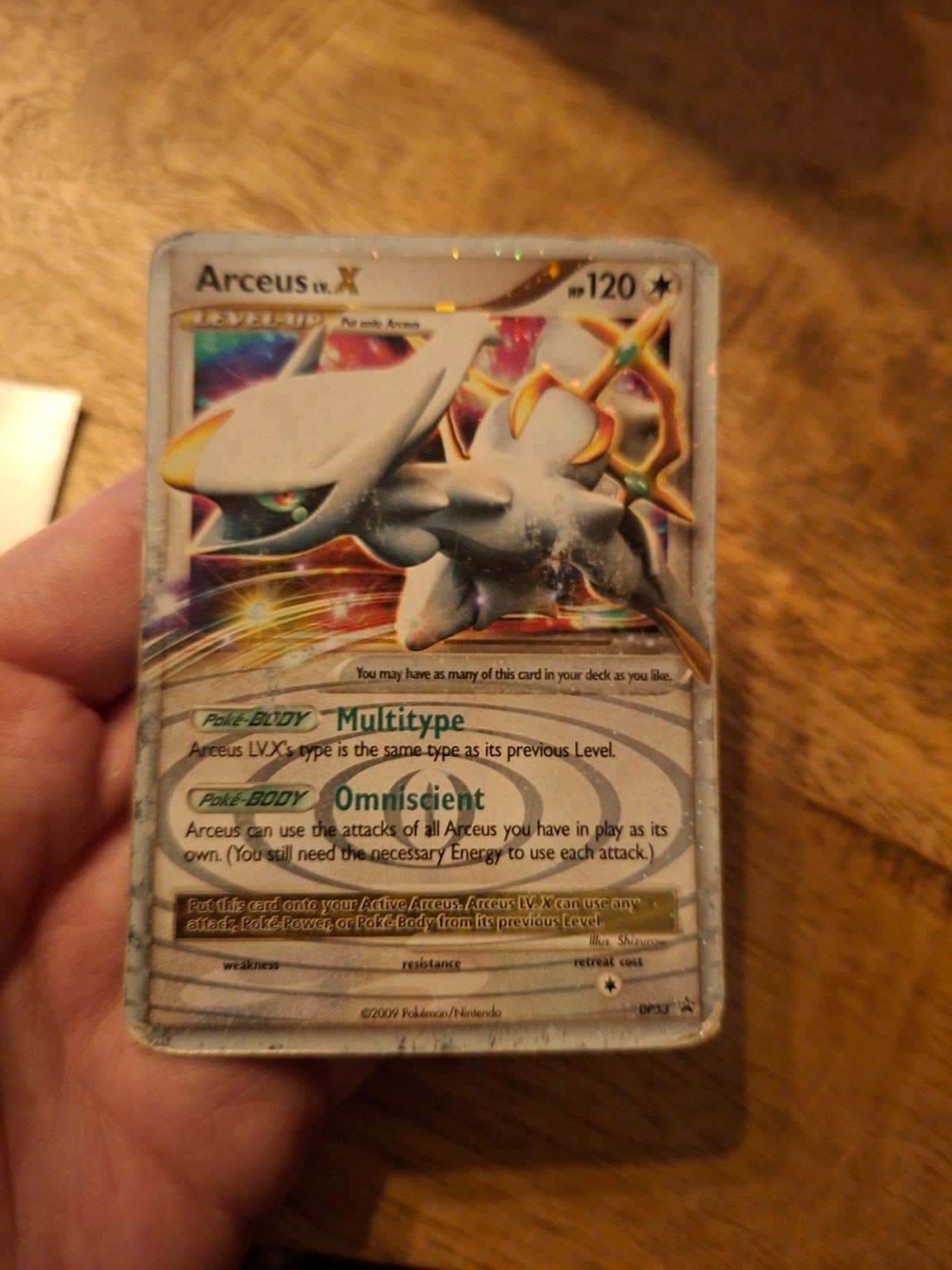 Pokémon Kaart Arceus LV.X, Ophalen of Verzenden, Gebruikt, Losse kaart, Foil