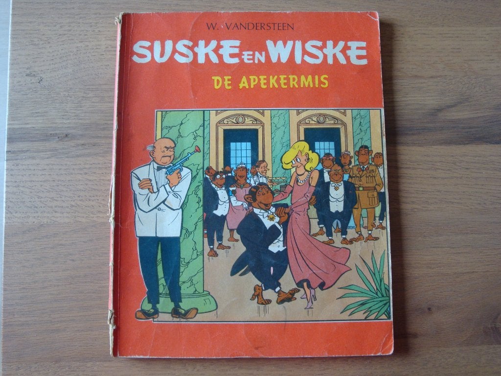 Stripboek Suske en Wiske De apekermis eerste druk 1965, Boeken, Stripboeken, Eén stripboek, Ophalen of Verzenden, Gelezen, Willy Vandersteen