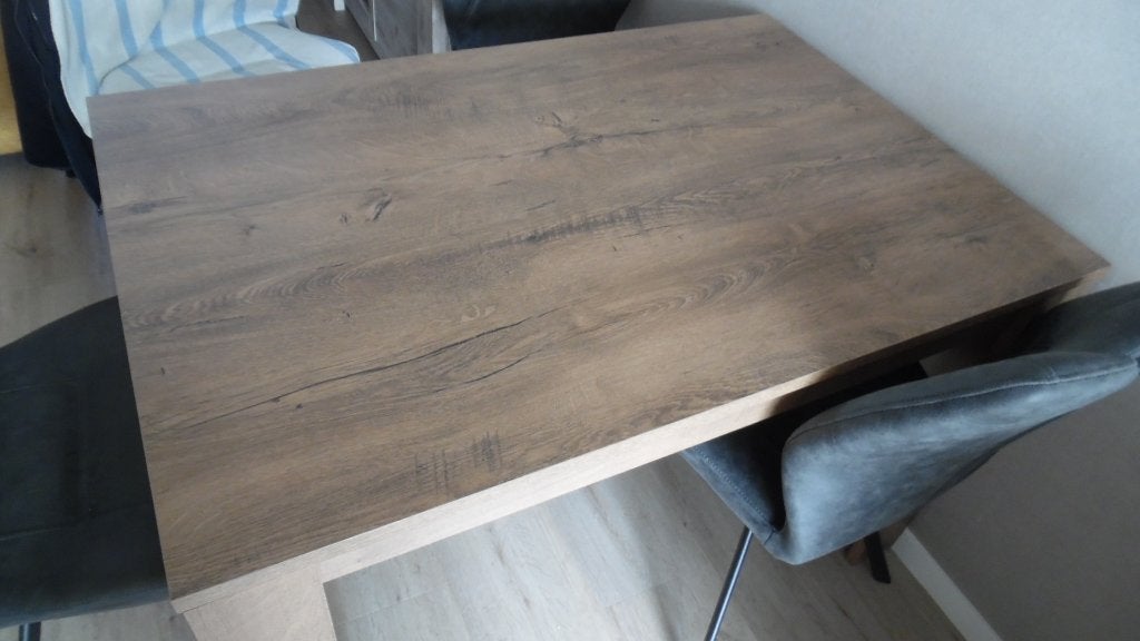 Eettafel kleur donker eiken, Huis en Inrichting, Tafels | Eettafels, Ophalen, 100 tot 150 cm, 50 tot 100 cm, Zo goed als nieuw
