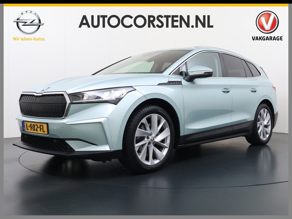 Skoda Enyaq iV 60 Panoramadak Leder Stuur+Stoel+Achterbankve, Auto's, Skoda, Automaat, 390 km, Achterwielaandrijving, Gebruikt