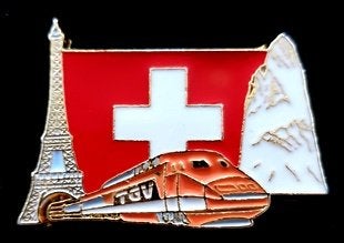 TGV Paris-Zwitserland pin, Verzenden, Nieuw, Transport, Speldje of Pin