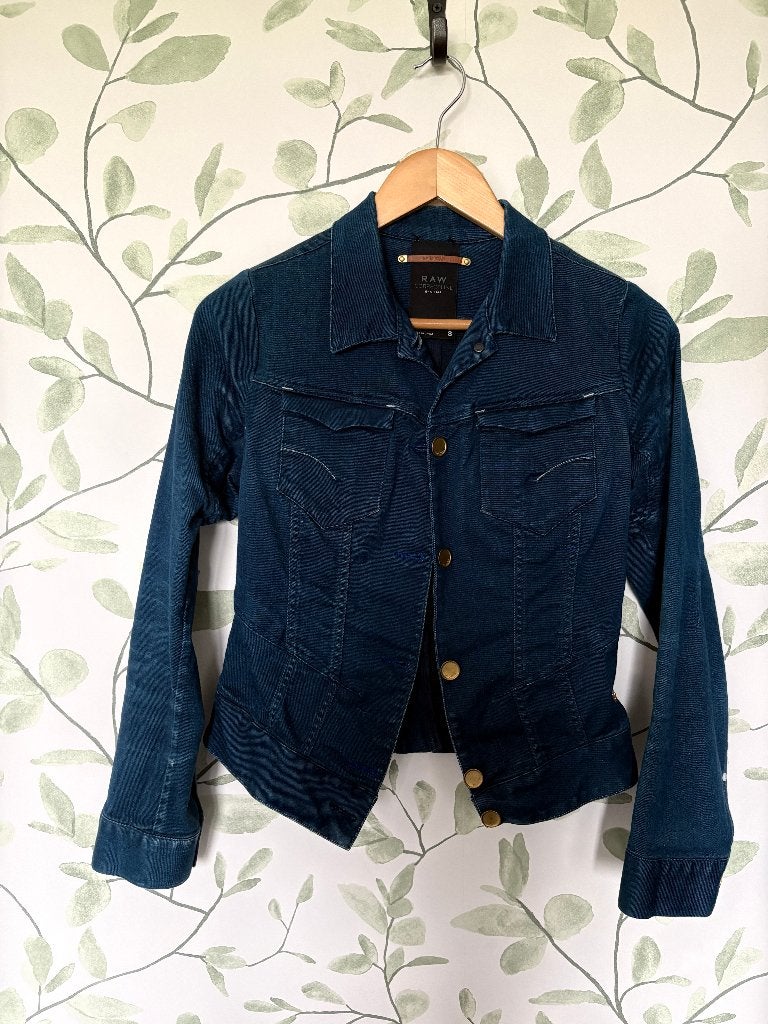 G-star blauw spijkerjasje jeansjasje small 36, Blauw, Ophalen of Verzenden, Zo goed als nieuw, Jasje