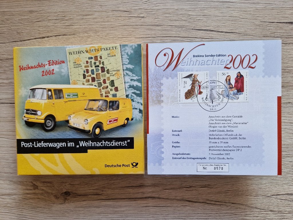 Post-Lieferwagen im "Weihnachtsdienst", Hobby en Vrije tijd, Ophalen of Verzenden, Nieuw, Bus of Vrachtwagen, Brekina
