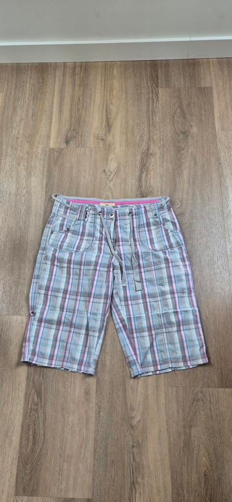 Geruite 3/4 broek, miss etam, maat 42, Blauw, Maat 42/44 (L), Ophalen of Verzenden, Miss Etam