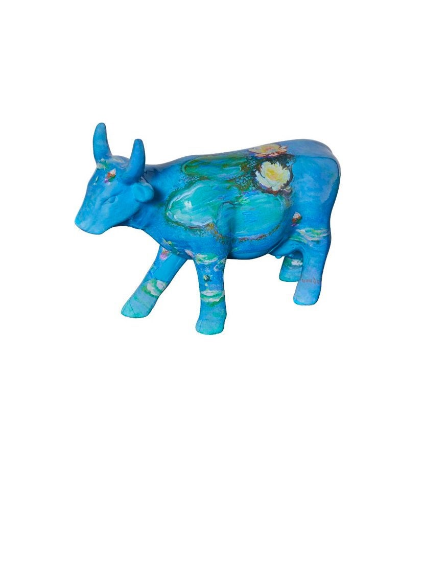 Nieuw Cow Parade koe Waterlilies medium gratis verzending., Ophalen of Verzenden, Beeld