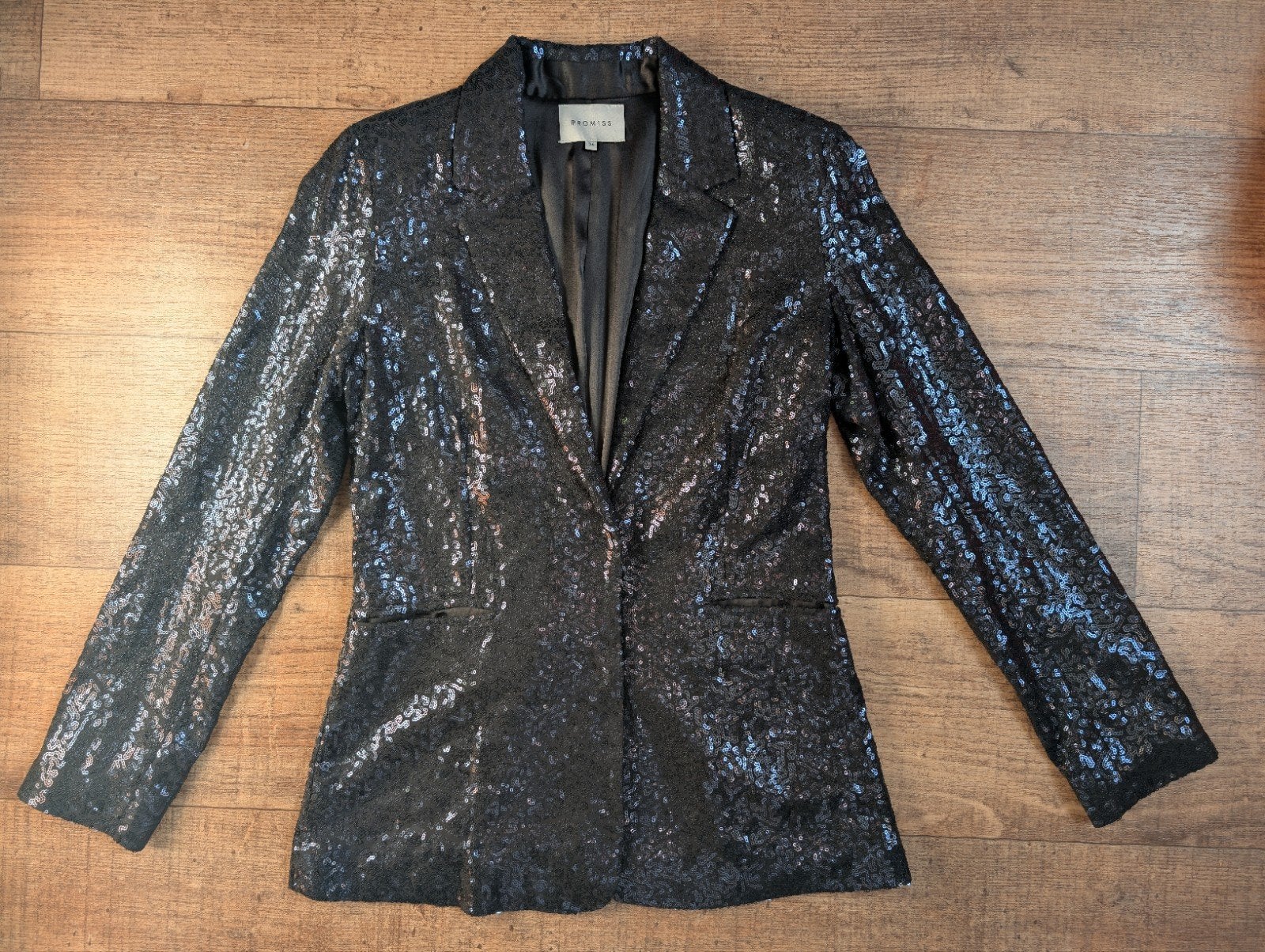 Shiny blazer - Promiss - maat 36, Promiss, Zwart, Ophalen of Verzenden, Zo goed als nieuw
