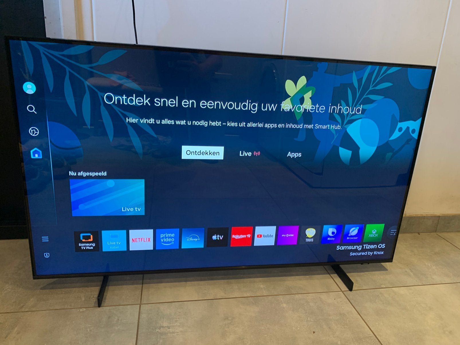 Samsung QE50Q60BAU 50 inch QLED 4K Ultra HD Smart TV, Ophalen, Samsung, Zo goed als nieuw, Info@samsung.eu
