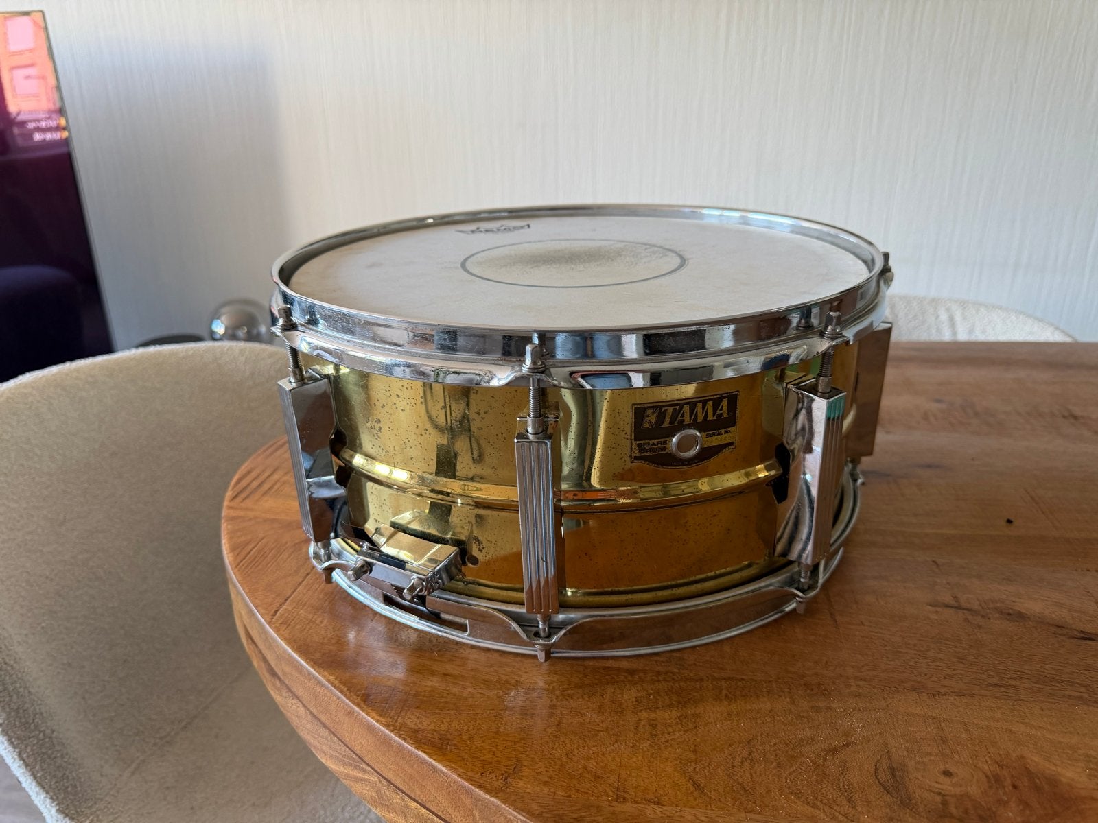 Tama Artstar 14x6,5 snaredrum - Vintage Brass Ketel, Ophalen of Verzenden, Gebruikt, Tama