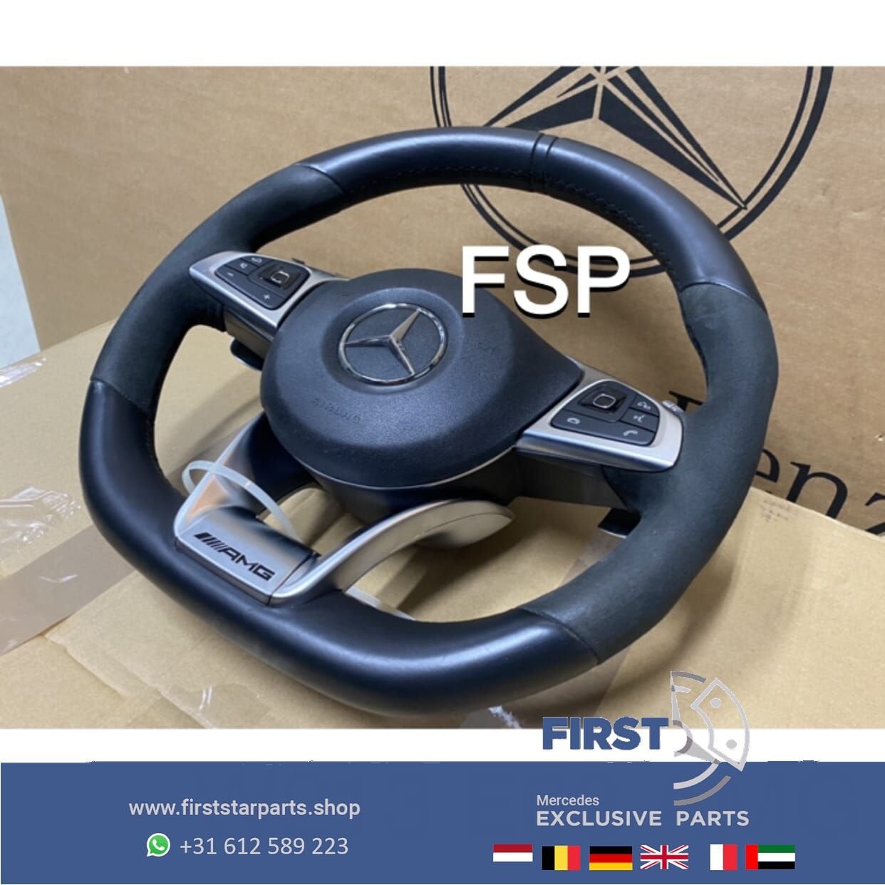 W213 E63 AMG Stuur Mercedes E Klasse 2016-2019 W238 zwart, Auto-onderdelen, Gebruikt, -, Ophalen of Verzenden, -