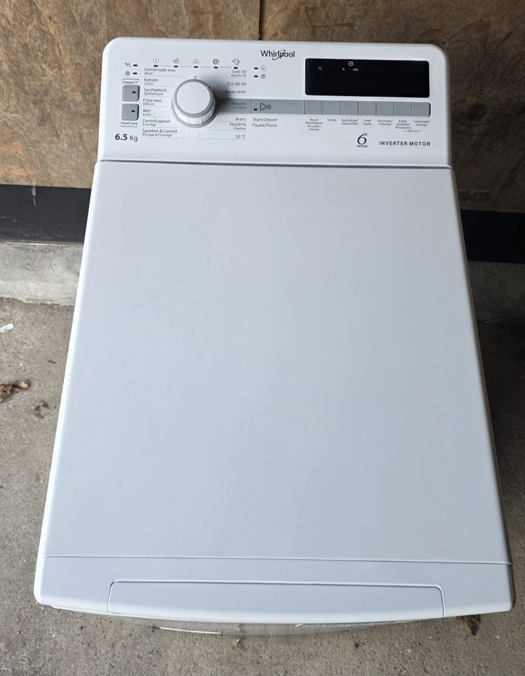 Mooie en bijna nieuwe wasmachine Whirlpool 6sense, Ophalen, Bovenlader, Energieklasse A of zuiniger, Zo goed als nieuw
