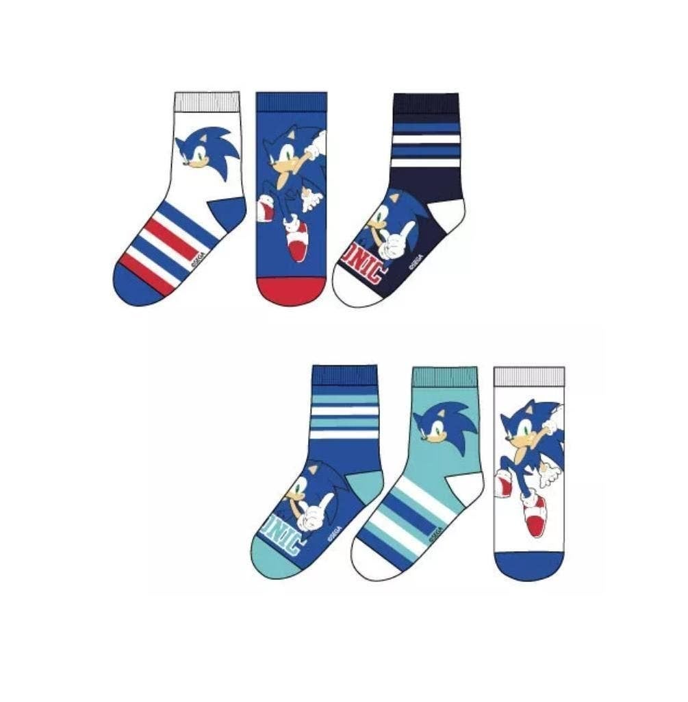Sonic the Hedgehog Sokken - 3 paar - Maat 23/26, Kinderen en Baby's, Kinderkleding | Schoenen en Sokken, Sonic, Nieuw, Ophalen of Verzenden