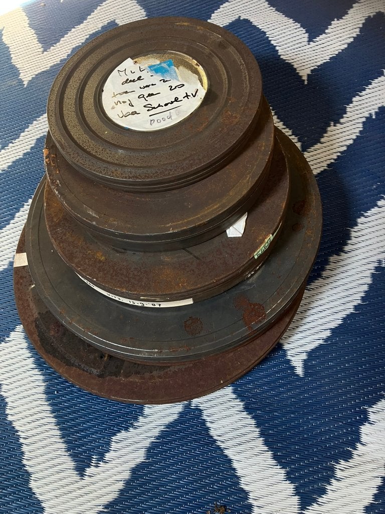 5 OUDE GROOT FORMAAT FILMBLIKKEN. DECORATIEF., Ophalen of Verzenden, Gebruikt, Overige