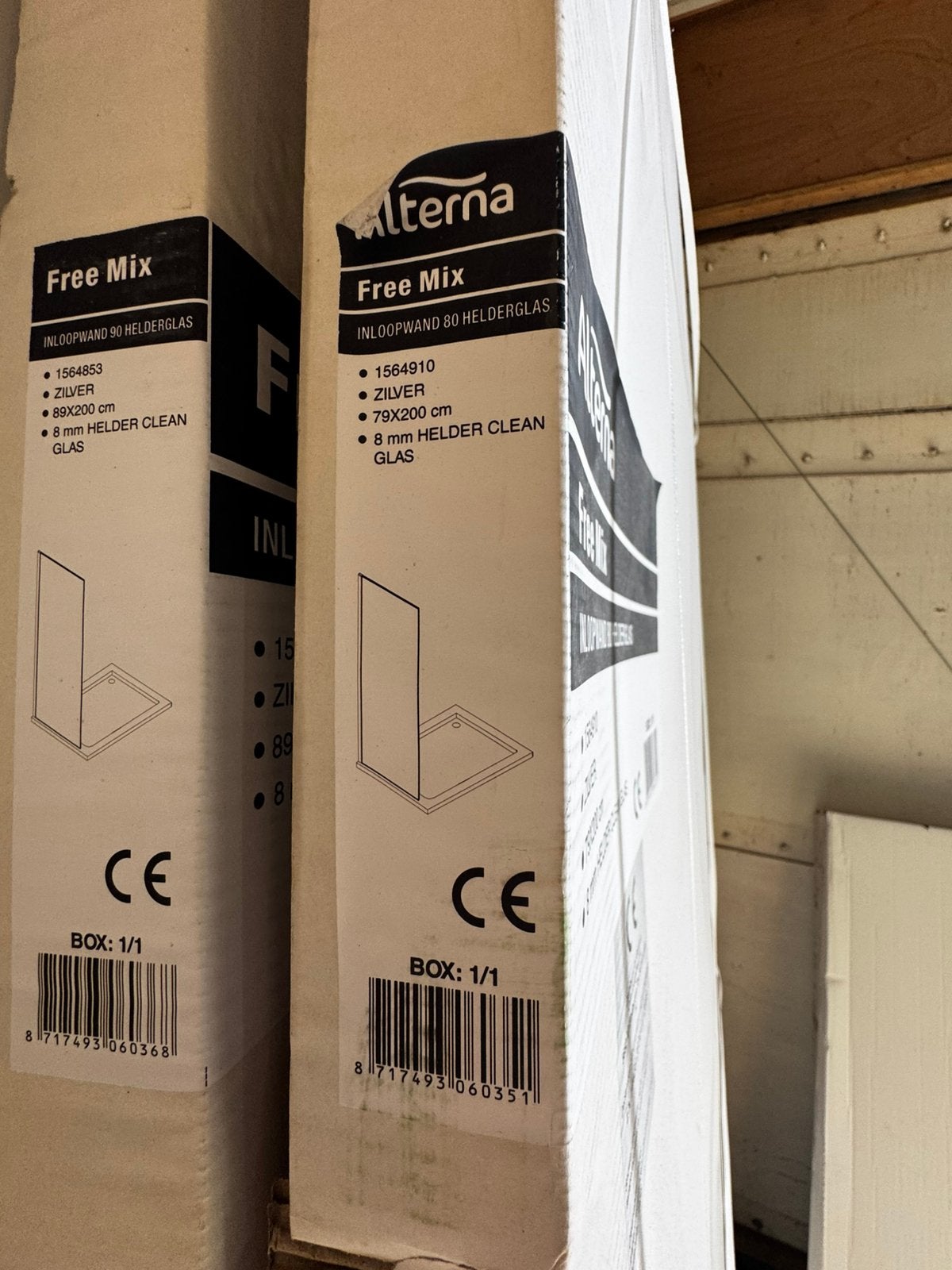 Nieuw Douchwand  glas 8 mm 200 x 80, Ophalen, Nieuw, Overige typen