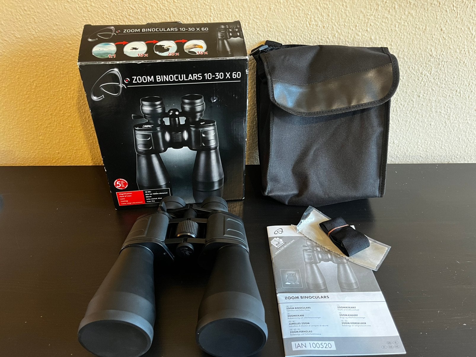 Nieuwe Auriol Zoom Binoculars 10-30x60 verrekijker, Ophalen of Verzenden, Nieuw, Met hoes of tas
