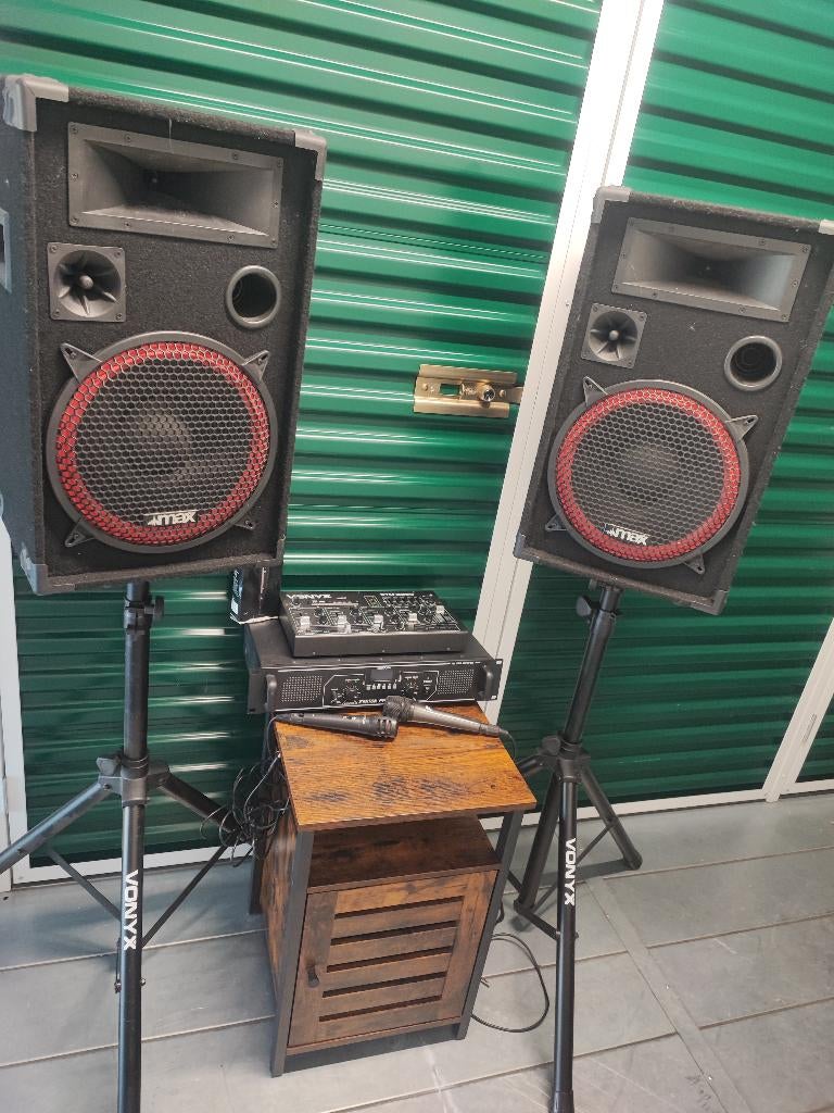 Complete DJ set met mixer, versterker en speakers, Ophalen, Gebruikt, Dj-set, Overige merken