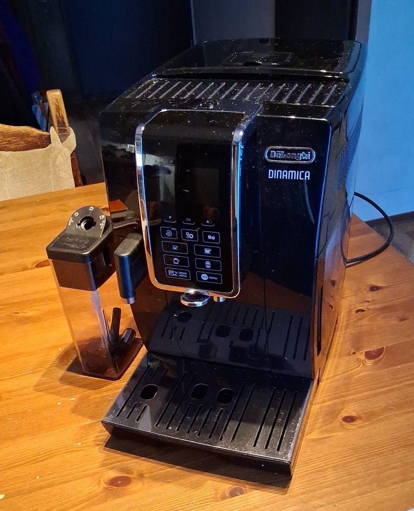 Delonghi Dinamica koffie machine, Ophalen, Afneembaar waterreservoir, Gebruikt, Koffiemachine