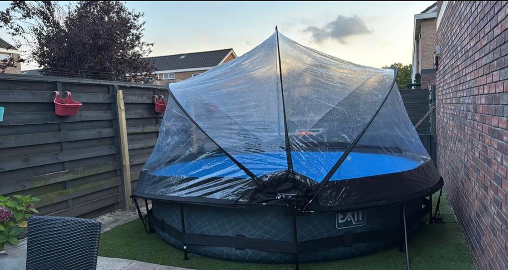 Te koop zwembad met koepel 360x76, Tuin en Terras, Ophalen, Minder dan 80 cm, Opzetzwembad, Rechthoekig