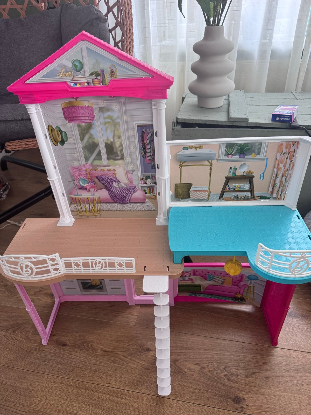 Barbie Droomhuis met veel accessoires en poppen, Kinderen en Baby's, Speelgoed | Poppen, Ophalen, Gebruikt, Barbie