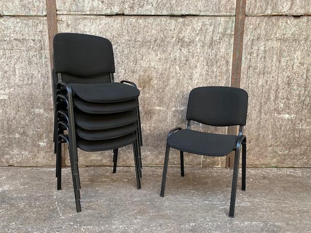 Zwarte vergaderstoelen | kantinestoelen | zaalstoelen, Stof, Zwart, Nieuw, Ophalen of Verzenden