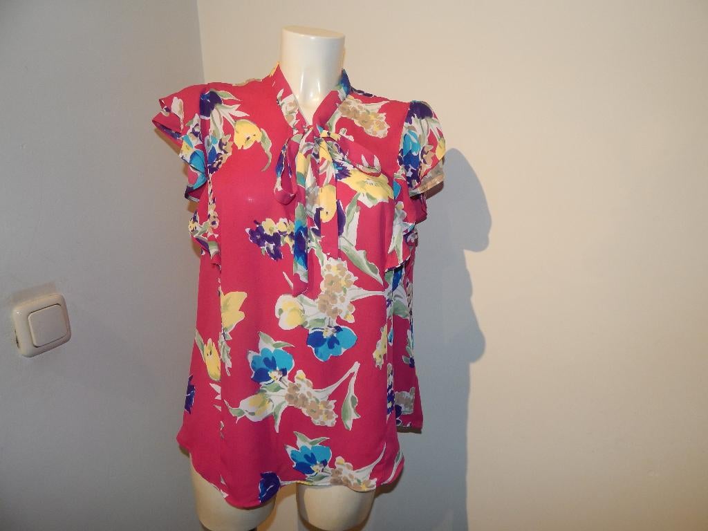 Lauren Ralph Lauren fucia cyclaam top bloemen print XL