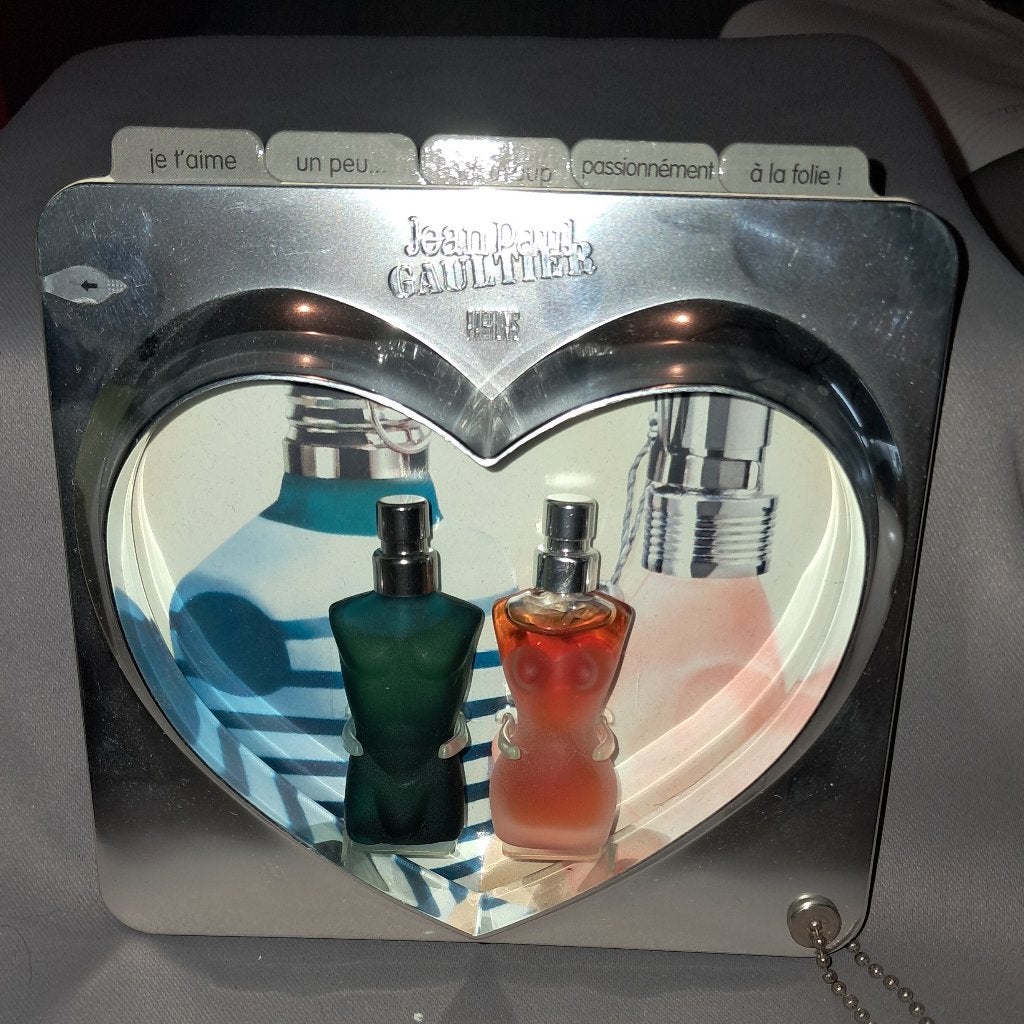 luxe parfum miniatuur set Jean Paul gaultier card, Ophalen of Verzenden, Zo goed als nieuw, Miniatuur, Gevuld